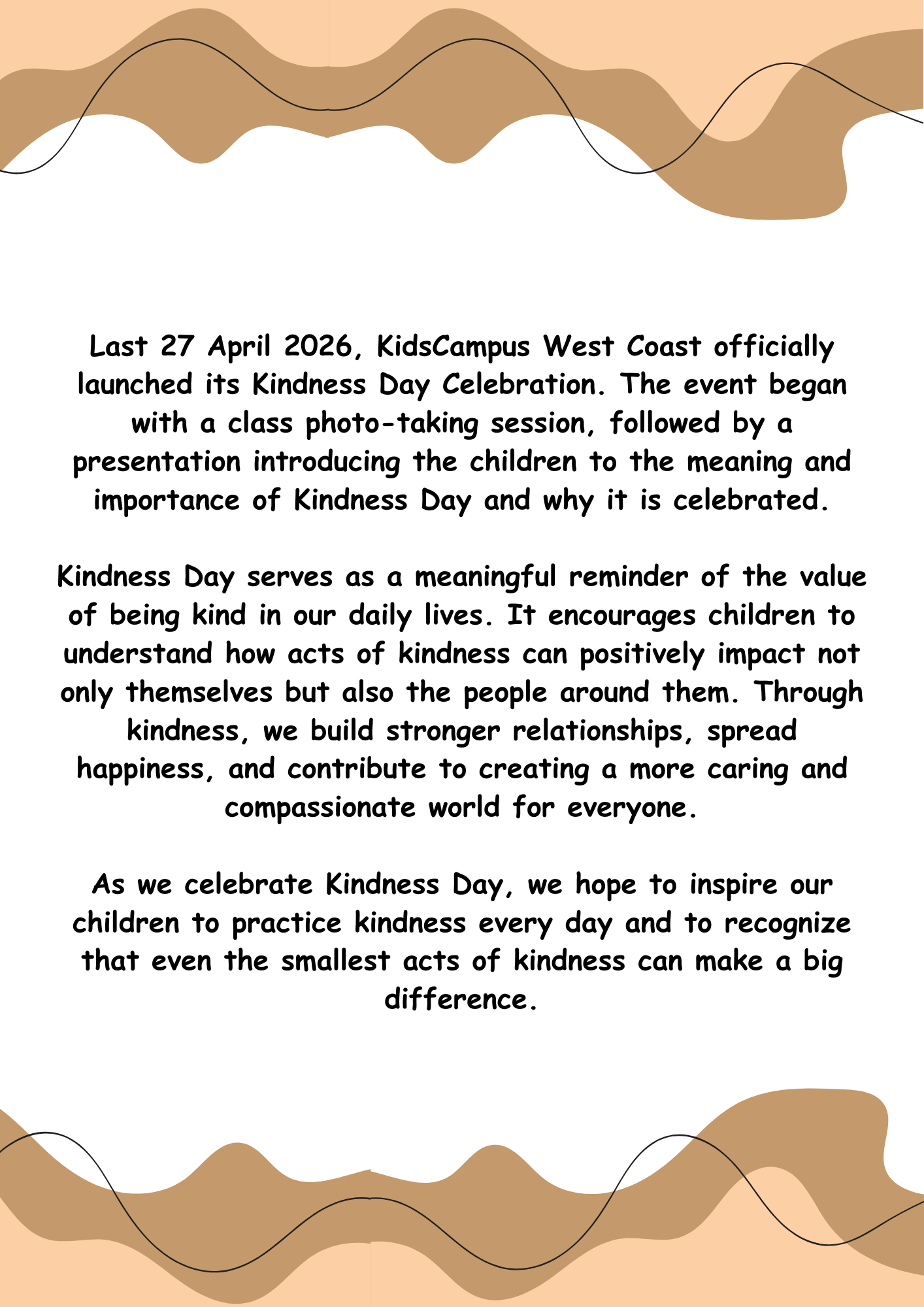 (SSDB) KidsCampus West Coast Celebrates Kindness Day — photo 2