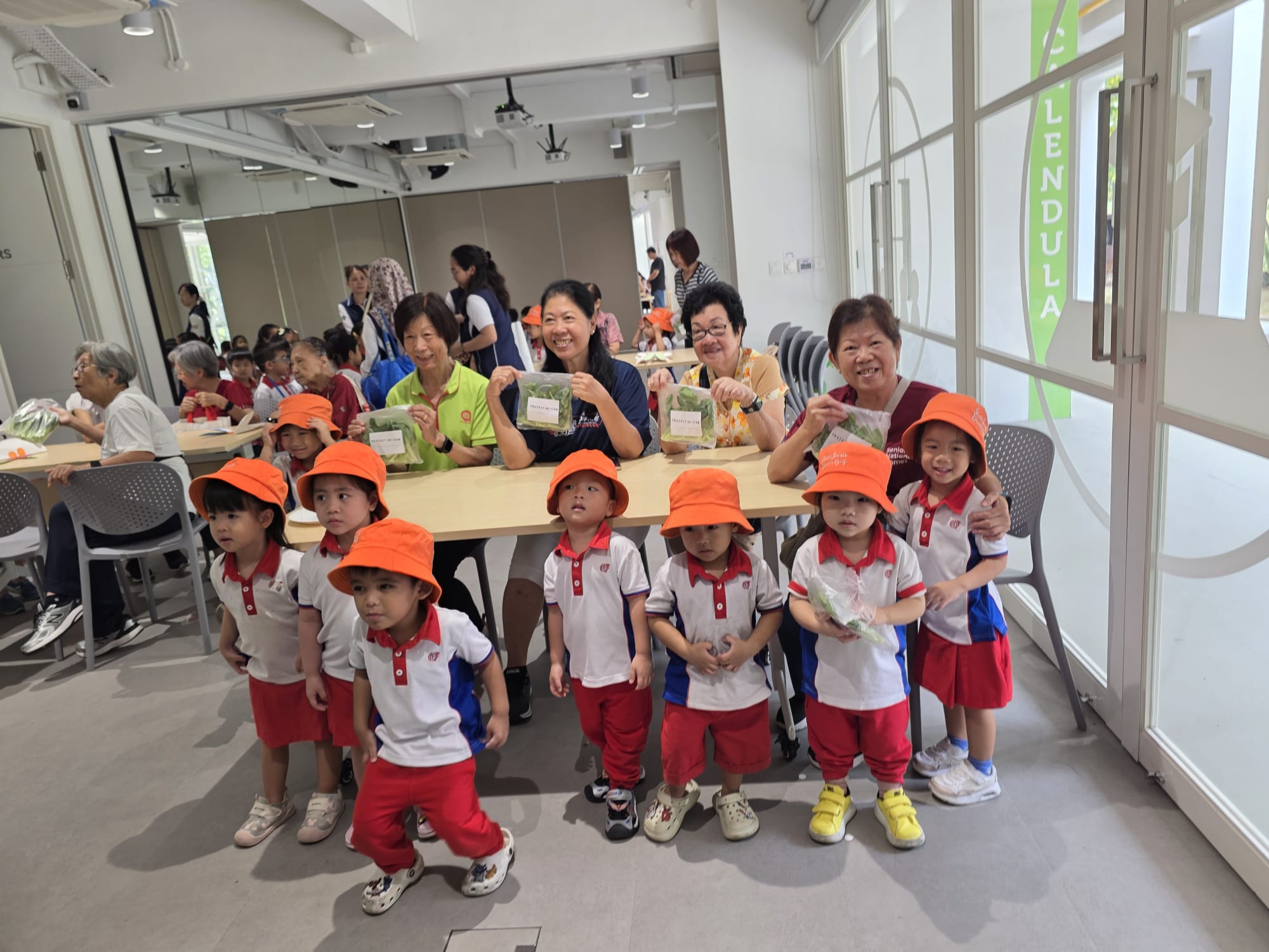The Early Years children growing and caring for their own Xiao Bai Cai (小白菜) and share their product with the Elderly at The "Monfort Senior Care." — photo 13