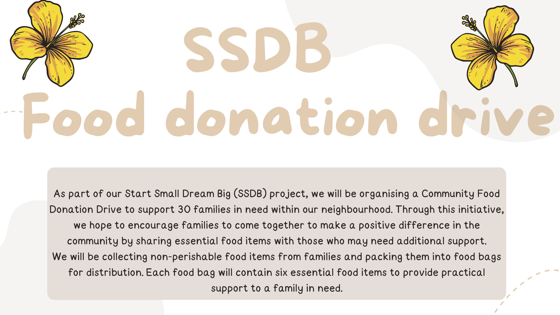 Community food donation drive