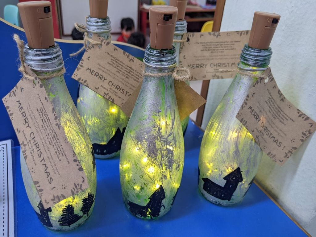 'A Care Journey' week 4- Caring for our earth: Upcycled Christmas light