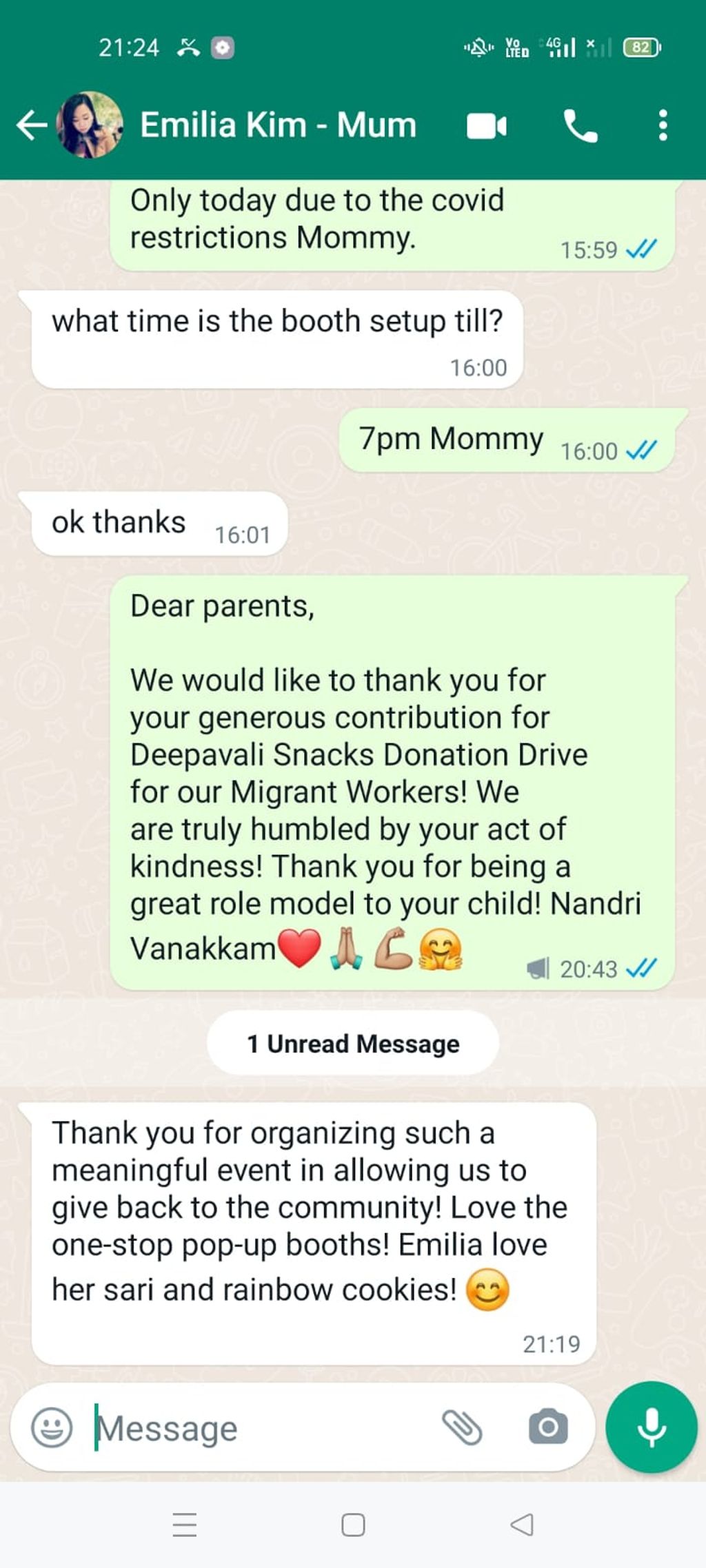 Celebrating the success of NurtureStars Punggol's Deepavali Snacks Donation Drive for Migrant Workers! — photo 3