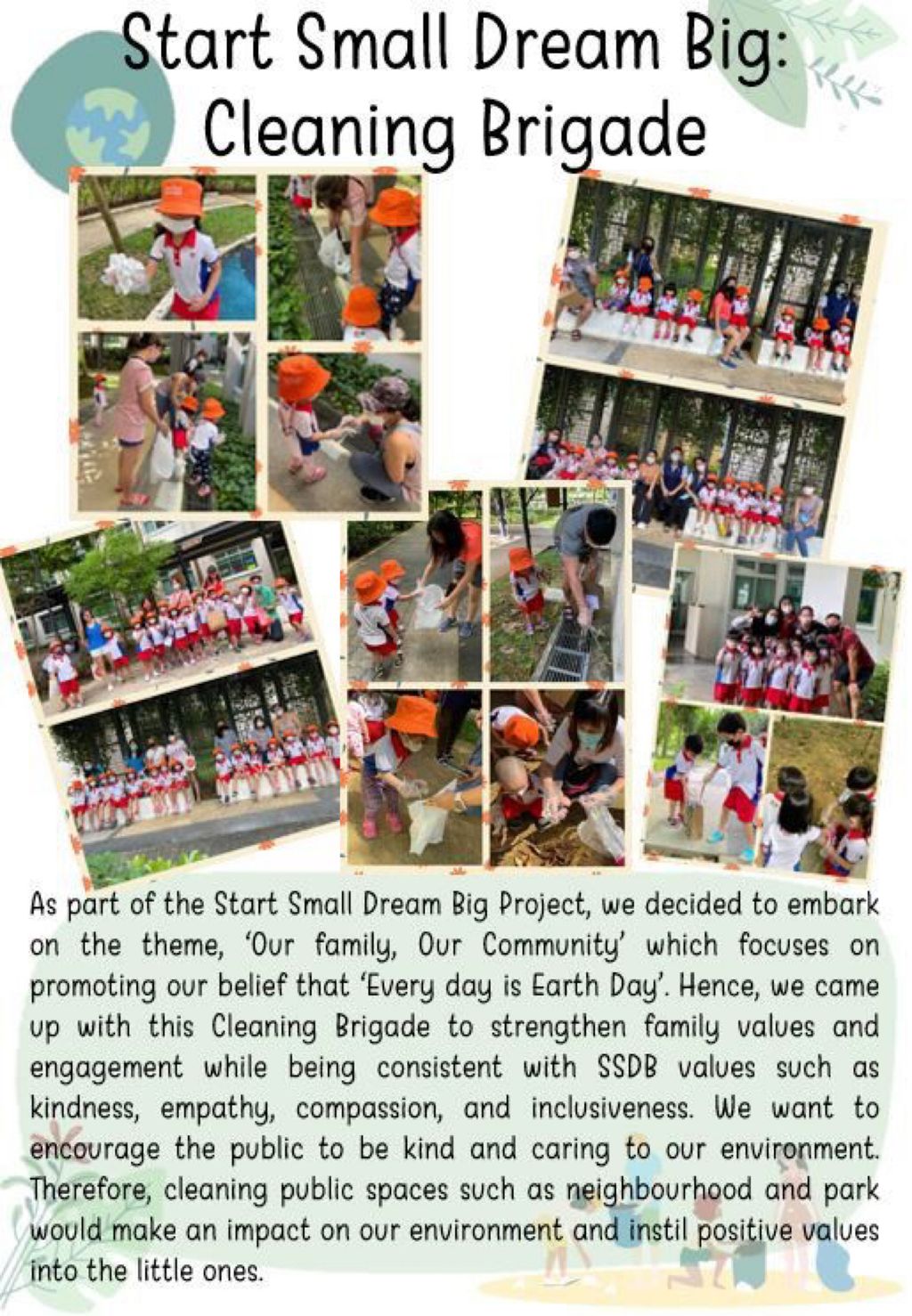 Sparkletots Preschool @Blk 470C SSDB Project: Cleaning Brigade
