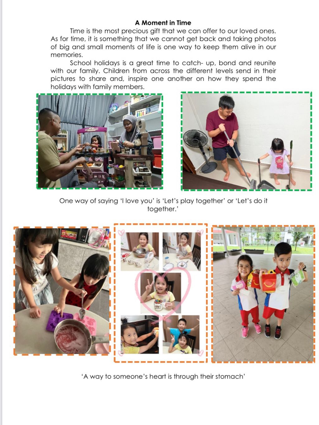 Start Small Dream Big: A Moment in Time with my Family
