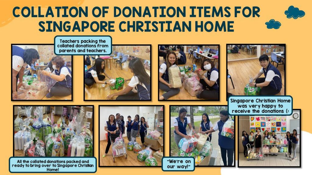 Collation of donation items for Singapore Christian Home from PCF SPARKLETOTS @ CANBERRA 337