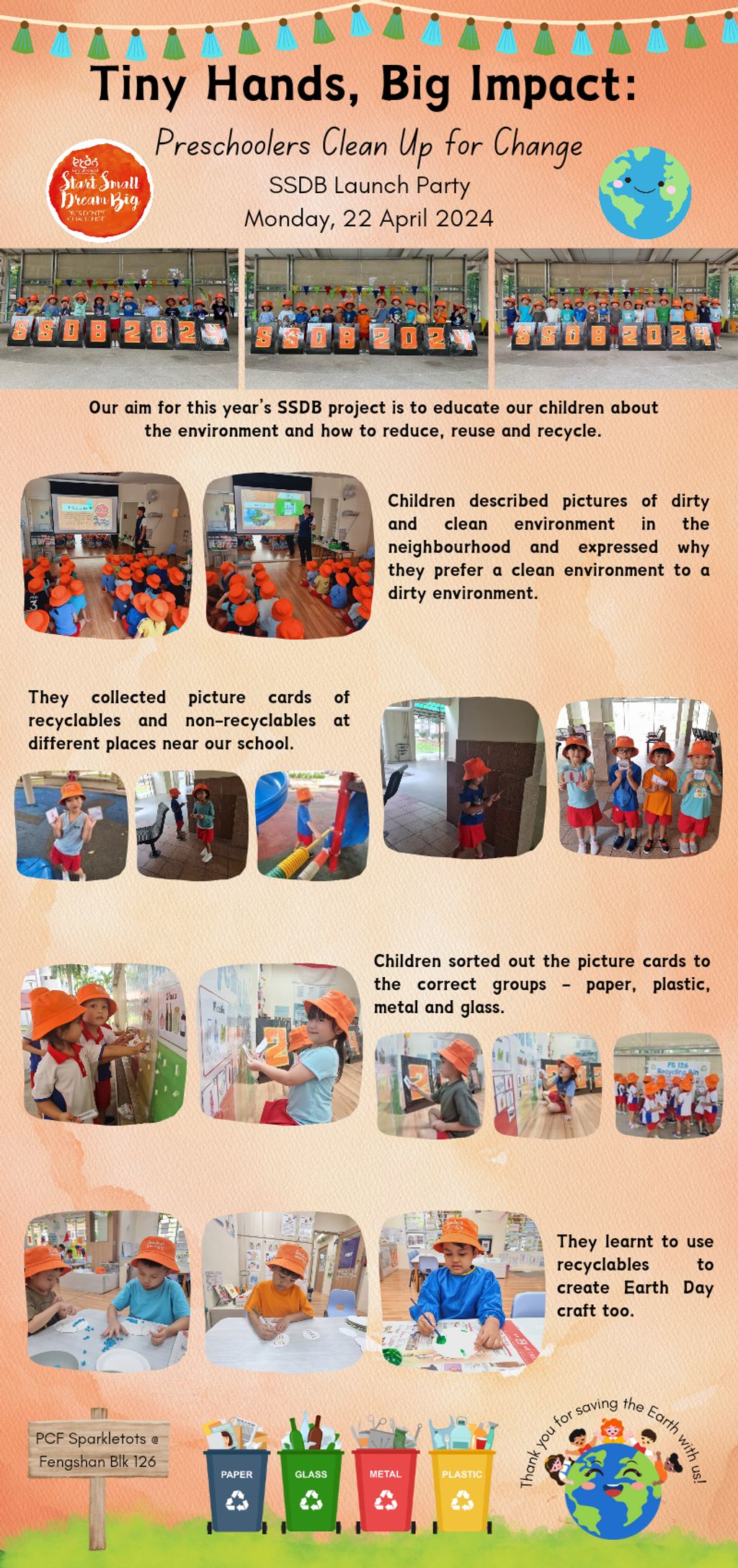Tiny Hands, Big Impact: Preschoolers Clean Up for Change Launch Party