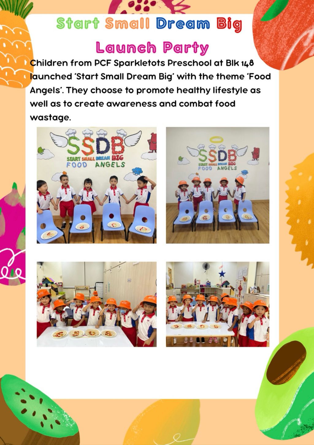 SSDB Launch Party with Food Angels at PCF Sparkletots Bukit Batok Blk 148