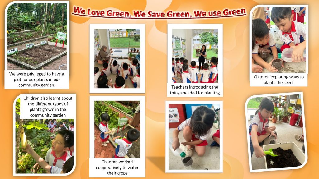 PCF SPARKLETOTS PRESCHOOL @ CANBERRA BLK 337 START SMALL DREAM BIG- "We Love Green, We Save Green We Use Green" [APRIL- SEPTEMBER 24]