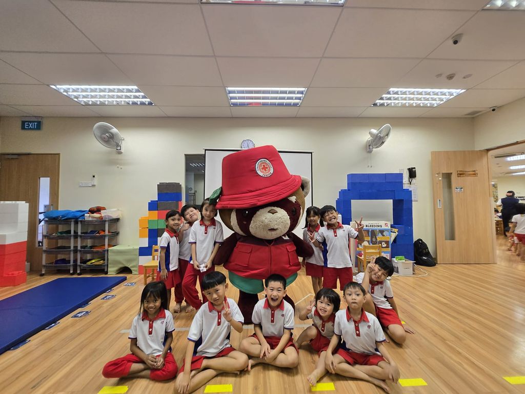 Mascot visit from Red Cross Junior