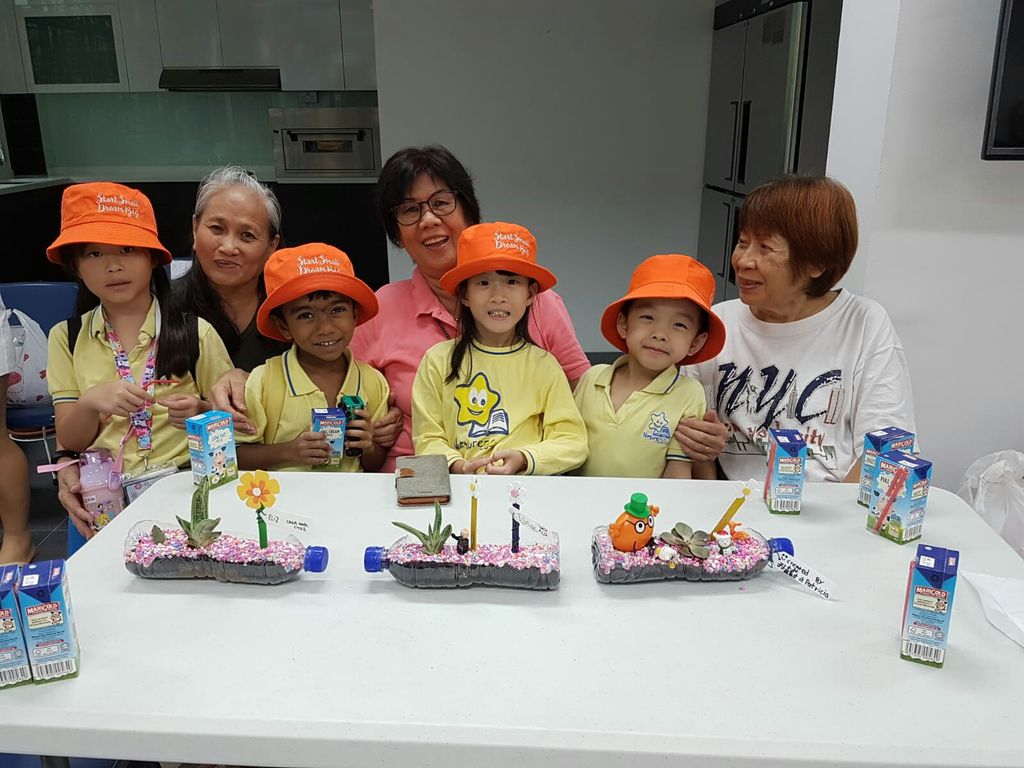 Intergenerational Bonding with the Seniors of MindCare Senior Activity Centre and NurtureStars Punggol through Terrarium Making! — photo 3