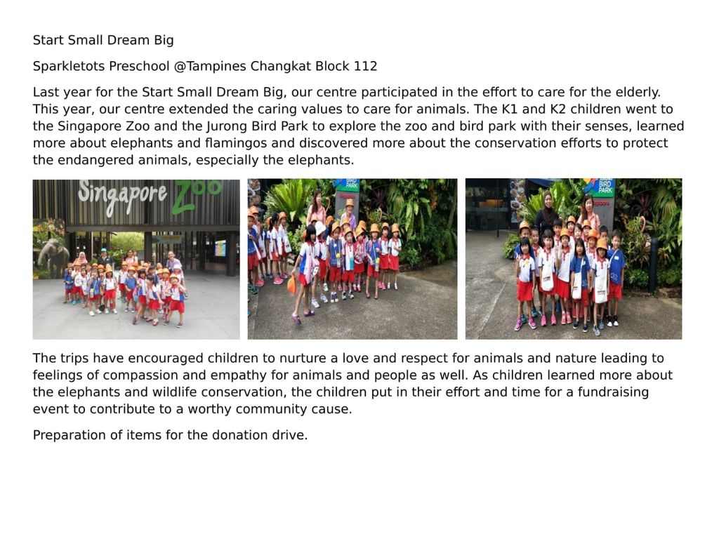 Start Small Dream Big Sparkletots Preschool @Tampines Changkat Block 112.