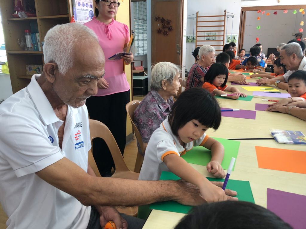 My First Skool - 487 Segar Rd SSDB The Younger Ones Engaging the Elderly at Bo Tien Day Care for the Elderly with Activities