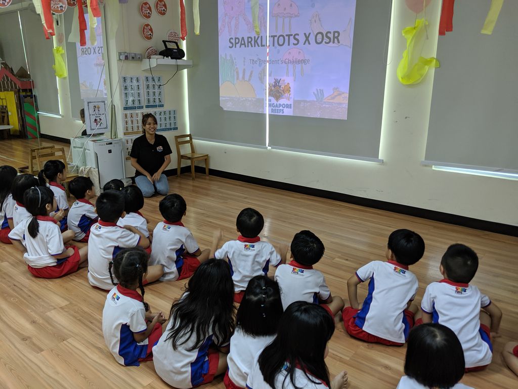 Our Singapore Reefs sharing session at PCF Sparkletots Preschool @ Kampong Chai Chee BLK 424