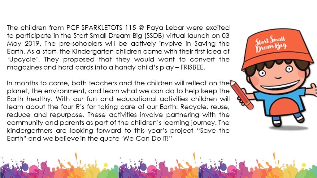 SSDB Launch - PCF SPARKLETOTS PRESCHOOL @ PAYA LEBAR BLK 125