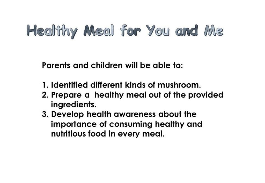 Healthy Meal for You and Me
