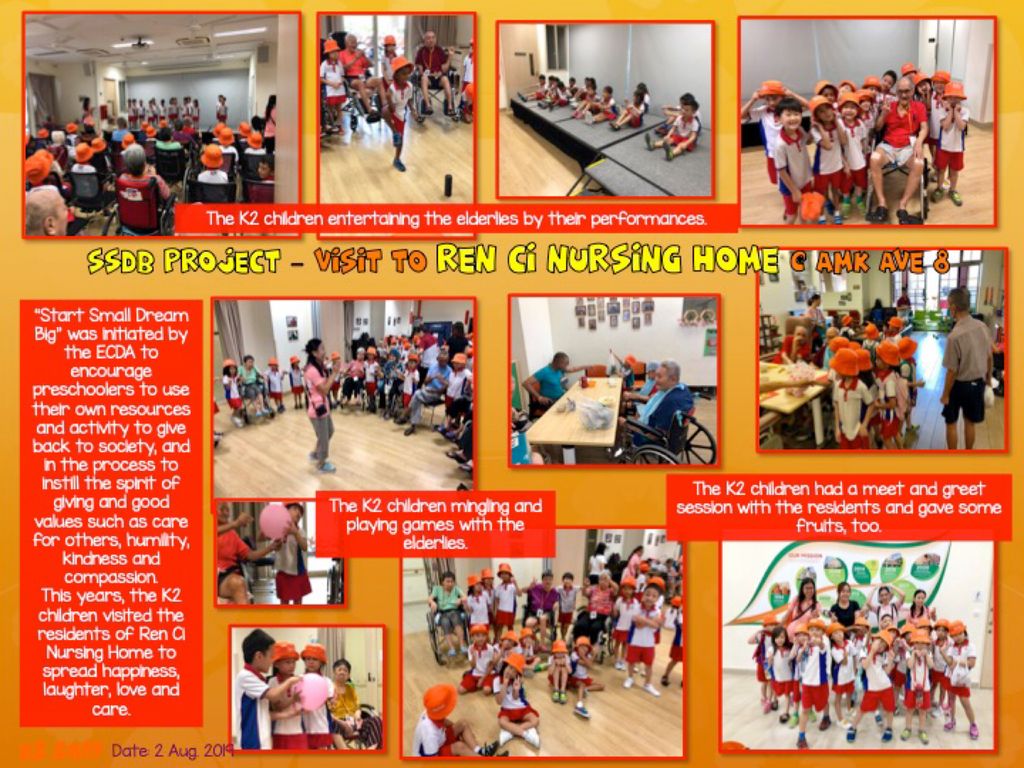 K2 Children In Action! Spreading Love and Kindness - Creating Memories with the Elderlies @ Ren Ci Nursing Home (Ang Mo Kio)