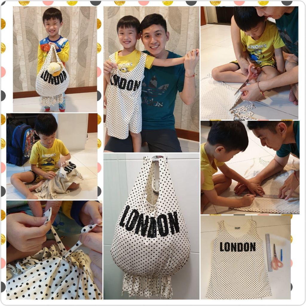 Parental Involvement - "Towards Zero Waste" (Recycle Bag - reuse old Tee-Shirt)