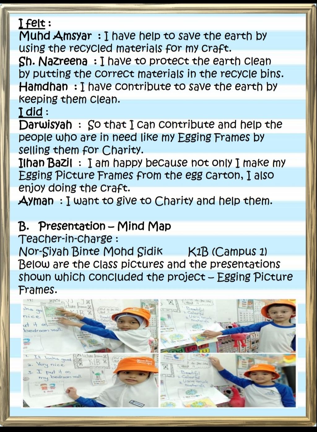Egging Picture Frames-K1B (Campus 1) Charity Drive Project — photo 2