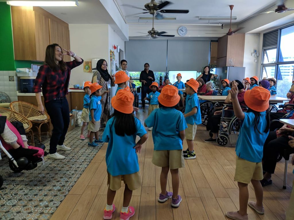 National Day Celebration with Residents from NTUC Health Nursing Home (Jurong West) - MOE Kindergarten@Westwood — photo 1