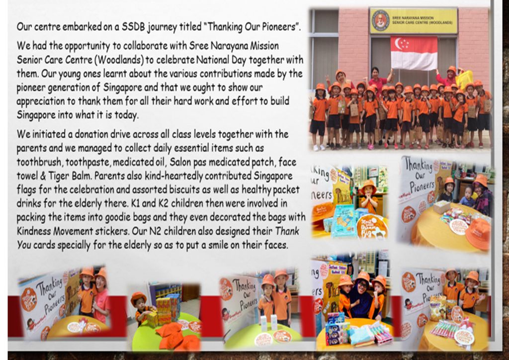 Sweetlands Childcare @ Woodlands Blk 608 - Thanking Our Pioneers