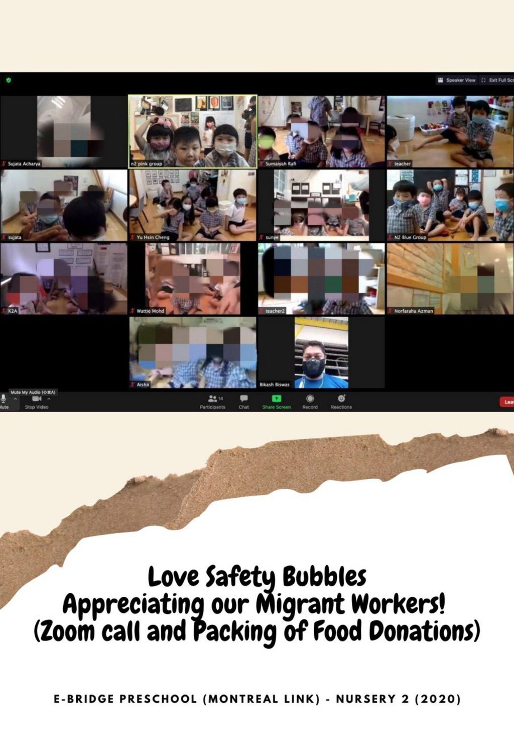 Love Safety Bubbles: Appreciating Our Migrant Workers (Zoom calls, Cards and Donations)